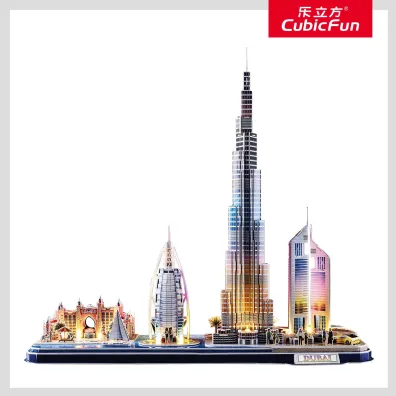 Puzzle 3D 182 el. Dubaj LED Cubic Fun
