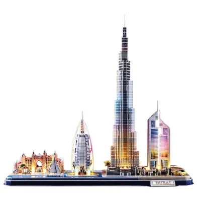 Puzzle 3D 182 el. Dubaj LED Cubic Fun