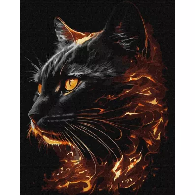 Metallic extra Malowanie po numerach - Ognista pi�kno�� 40x50cm