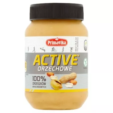 Primavika Krem orzechowy arachidowy 100% orzeszk�w ACTIVE bezglutenowy 470 g