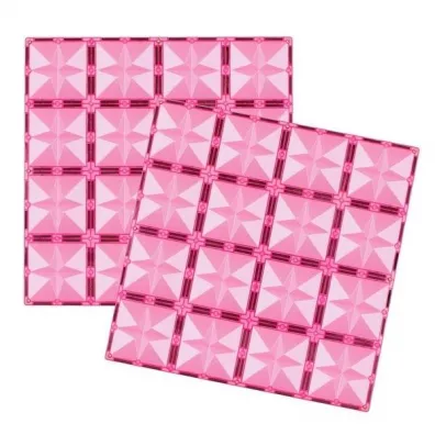 Klocki magnetyczne 2 p�yty r�owe 30x30 cm