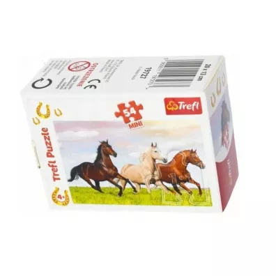 Puzzle mini 54 el. �wiat koni 4 Trefl