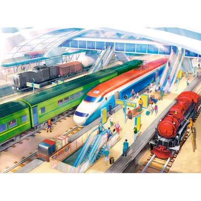 Puzzle 100 el. Train Station Castorland