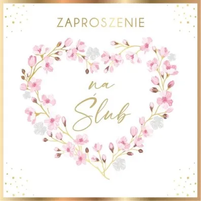 Armin Style ZAPROSZENIE SLUB 130X130 Z KOP AS ZP-112 OP10SZT