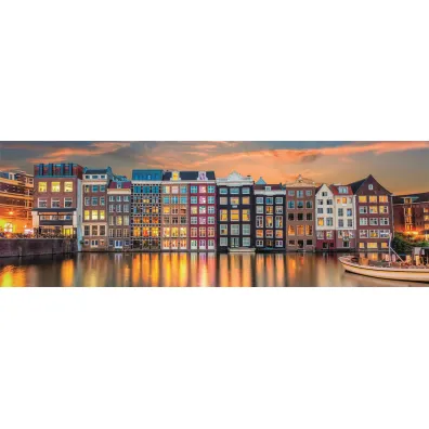 Puzzle 1000 el. Panorama - Bright Amsterdam Clementoni