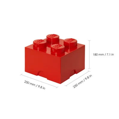 Pojemnik klocek LEGO Brick 4 Czerwony