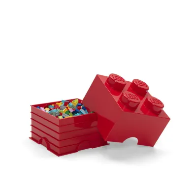 Pojemnik klocek LEGO Brick 4 Czerwony