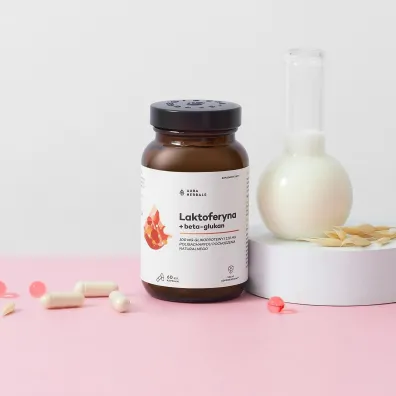 Aura Herbals Laktoferyna + beta-glukan - suplement diety 60 kaps.