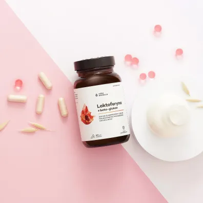 Aura Herbals Laktoferyna + beta-glukan - suplement diety 60 kaps.