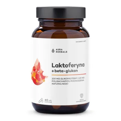 Aura Herbals Laktoferyna + beta-glukan - suplement diety 60 kaps.