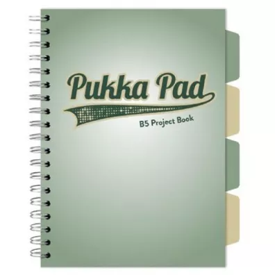 Pukka Pad Pukka Project Book Sage B5 Zielony 80g kratka 100 kartek