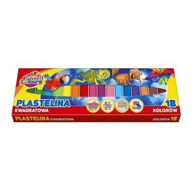Koma-Plast Plastelina kwadratowa 18 kolorw