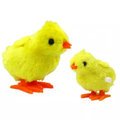 LeanToys Kurczak pluszowy skacz�cy nakr�cany