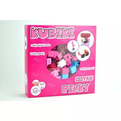 Klocki konstrukcyjne 102 elementy Kubiki Pinky ABINO 337169