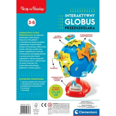 Interaktywny globus przedszkolaka