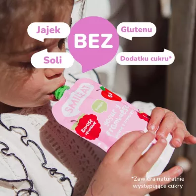 Smileat Mus z ekologicznymi malinami i jogurtem po 9 miesicu 100 g Bio