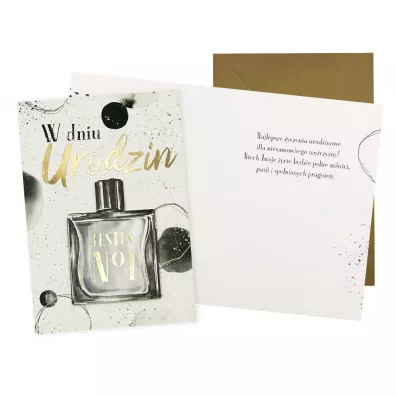 Kukartka Karnet B6 Urodziny (m�skie, perfumy)