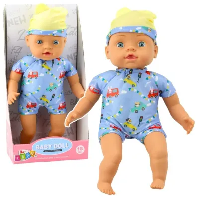 Lalka bobas niebieskie ubranko 31cm LeanToys