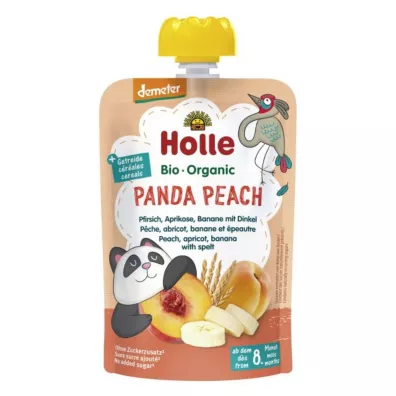 Holle Mus Brzoskwiniowa Panda Brzoskwinia, morela, banan z orkiszem od 8. miesica 100 g Bio