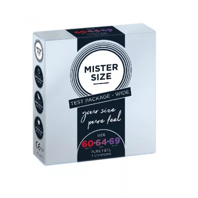 Mister Size Condoms prezerwatywy dopasowane do rozmiaru 60mm 64mm 69mm 3 szt.