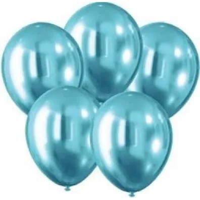 Balony z efektem chromu niebieskie 30cm