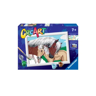 Malowanie po numerach CreArt - Koniki Ravensburger