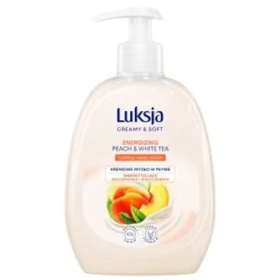 Luksja Creamy & Soft Energizuj�ce kremowe myd�o w p�ynie Brzoskwinia i Bia�a Herbata 500 ml