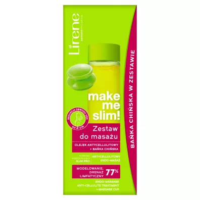 Lirene Make Me Slim! zestaw do masa�u olejek antycellulitowy + ba�ka chi�ska 100 ml