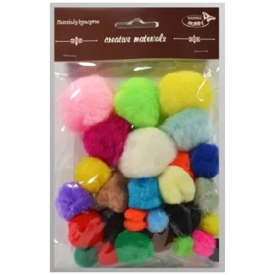 Galeria Hobby Pompony kolorowe 15mm-40mm