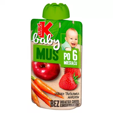 Kubu Baby Mus po 6 miesicu jabko-truskawka-marchew 100 g