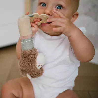 Babyono Piszczek z gryzakiem Llama Lulu