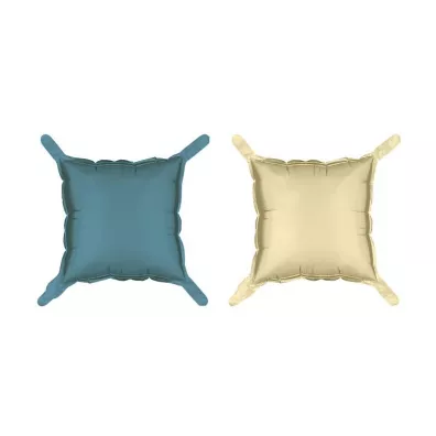 PartyDeco Balon foliowy Kwadrat be�owo-granat 35x35cm