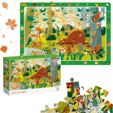 Puzzle obserwacyjne 80 el. Bajkowy las Dodo