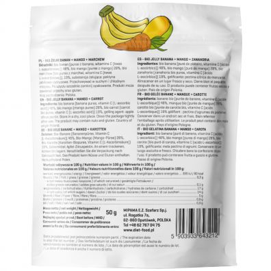 Diet-Food elki banan, mango, marchew 50 g Bio