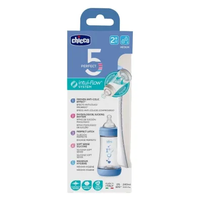 Chicco Butelka antykolkowa Perfect5 boy 240ml 2m+