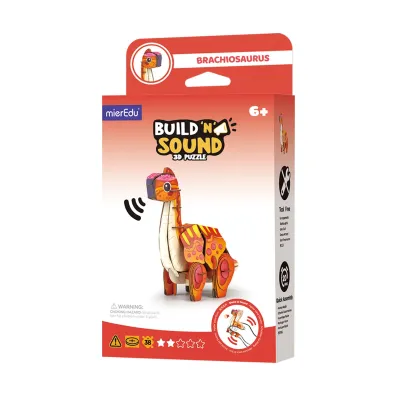 Puzzle 3D Buduj i s�uchaj Brachiosaurus mierEdu