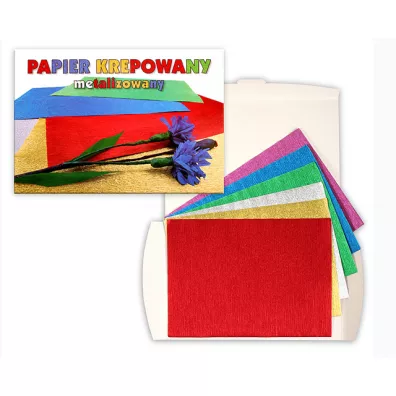 Starpak Papier krepowany metaliczny 6 kolorw