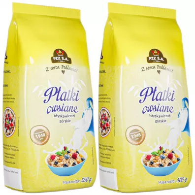 Pzz Patki owsiane byskawiczne grskie Zestaw 2 x 500 g