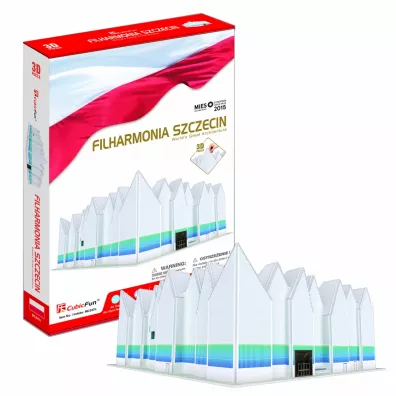 Puzzle 3D 98 el. Filharmonia Szczecin. Zestaw XL Cubic Fun