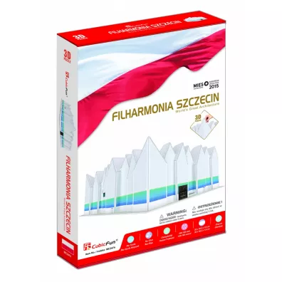 Puzzle 3D 98 el. Filharmonia Szczecin. Zestaw XL Cubic Fun