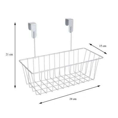 H&S Decoration Organizer zawieszany na szafk jasno szary 28 x 15 x h21 cm