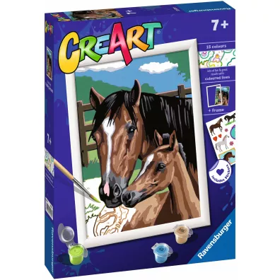 Malowanie po numerach CreArt - Ko� i kotki Ravensburger