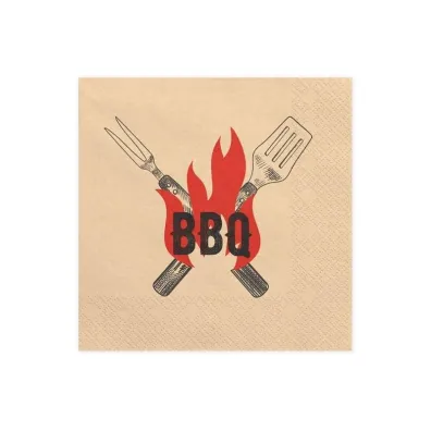 PartyDeco Serwetki BBQ, 33x33cm