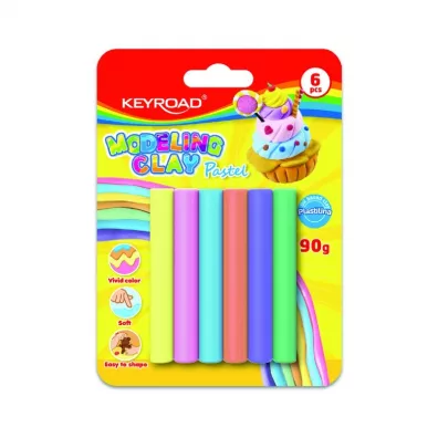 Keyroad Plastelina pastel 6x15g