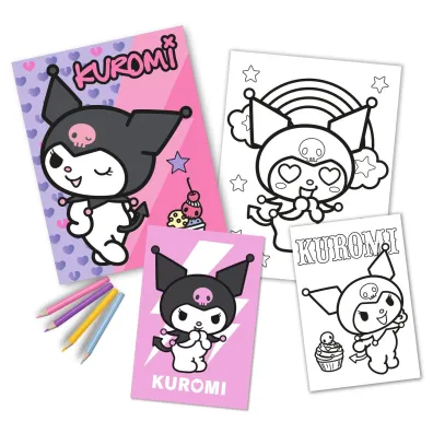 Kolorowanki z kredkami Kuromi KU00019