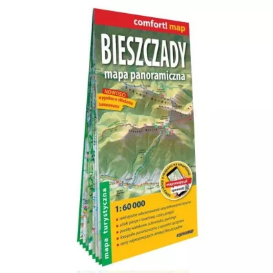 Comfort! map Bieszczady. Mapa panoramiczna