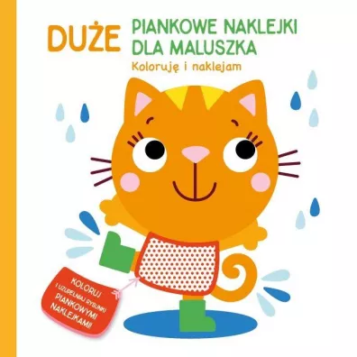 Du�e piankowe naklejki dla maluszka. Kotek