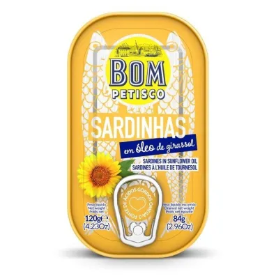 Bom Petisco Sardynki portugalskie w oleju s�onecznikowym 84 g