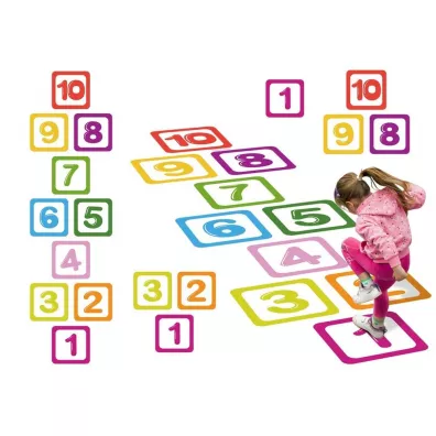 Naklejki pod�ogowe liczby gra w klasy LeanToys