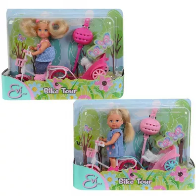 Lalka 12 cm Evi na rowerze SIMBA 105730873 - Love Evi